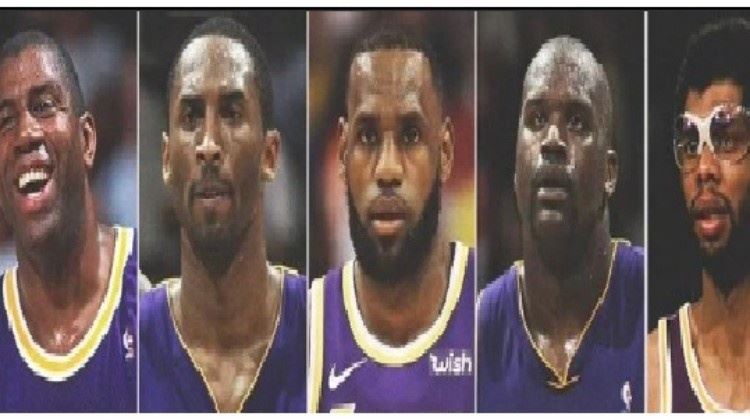 科比+詹姆斯+魔术师+鲨鱼+天勾！湖媒晒队史最佳阵：没有对手💪